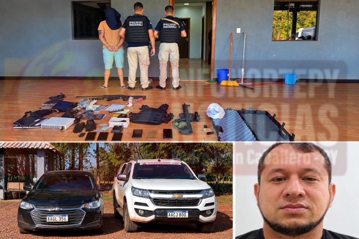 Allanamientos simultáneos dejan un detenido, armas y vehículos incautados en Pedro Juan