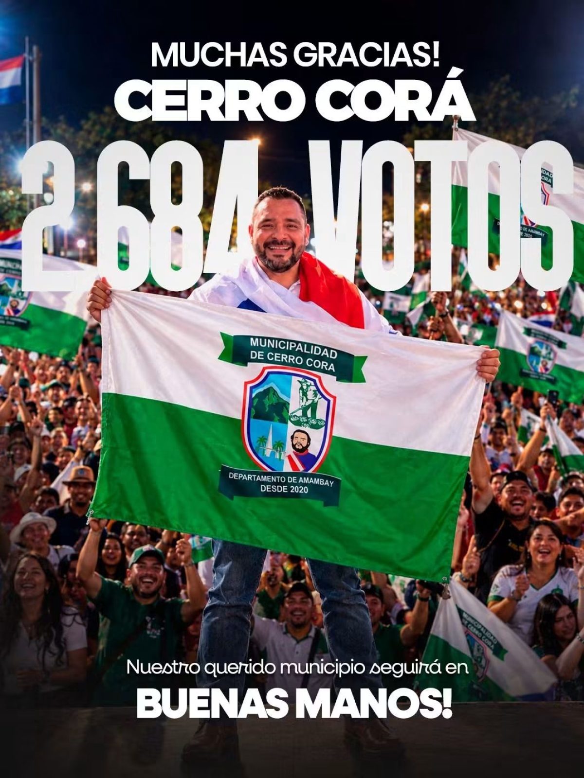Will Figueredo logra una contundente victoria y es reelecto intendente de Cerro Corá