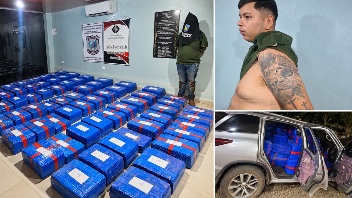 Tras persecución internacional, detienen a joven con más de 1.500 kilos de marihuana en zona rural de Capitán Bado