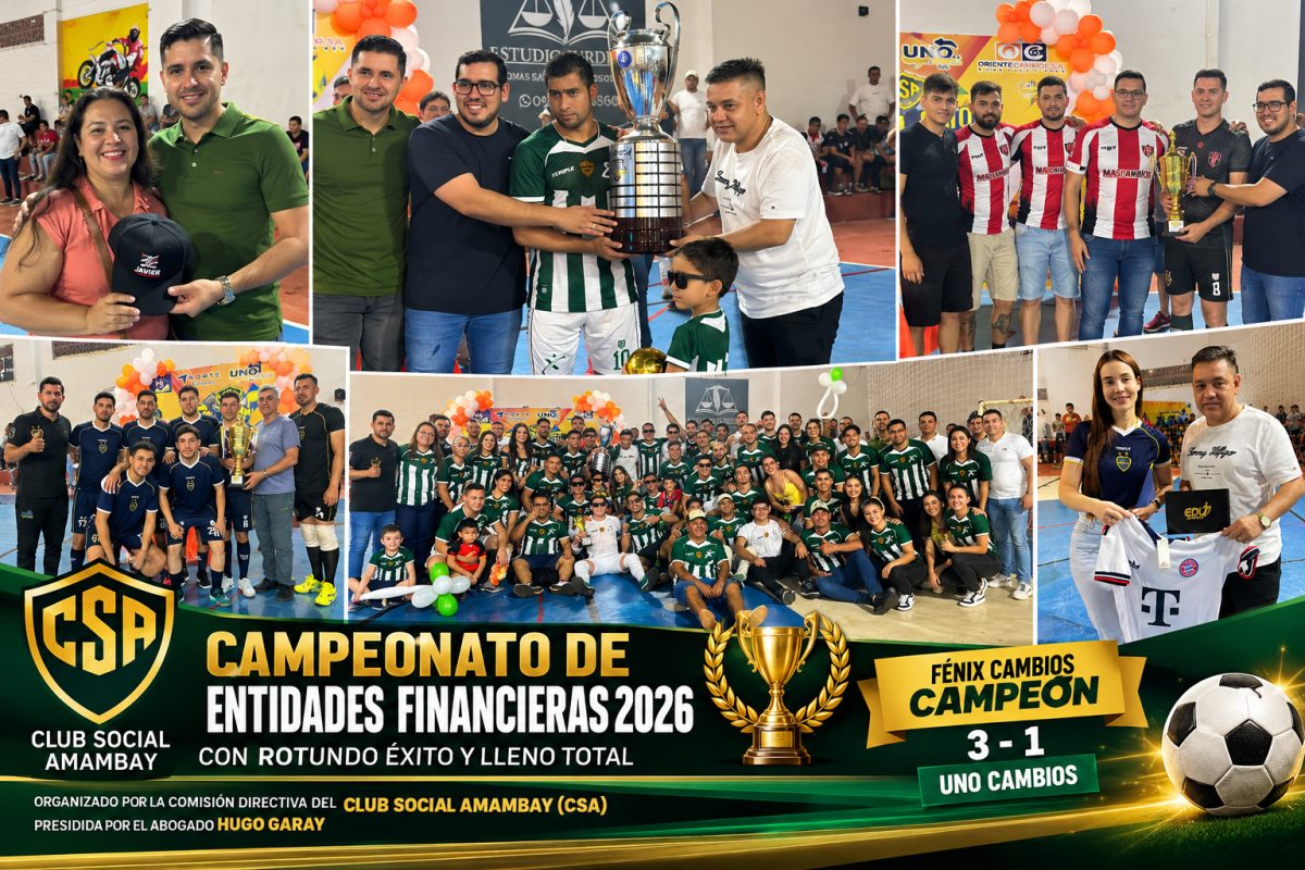 Fénix Cambios se consagra campeón del Torneo de Entidades Financieras 2026 organizado por el C.S.A