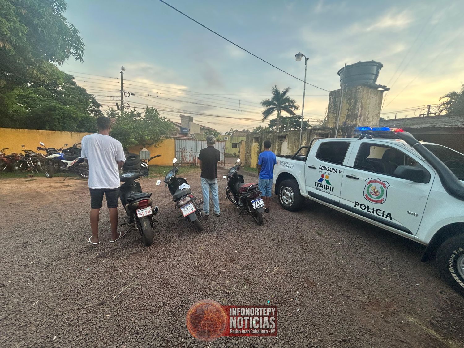 Tres motociclistas aprehendidos por conducir ebrios y sin licencia en Pedro Juan