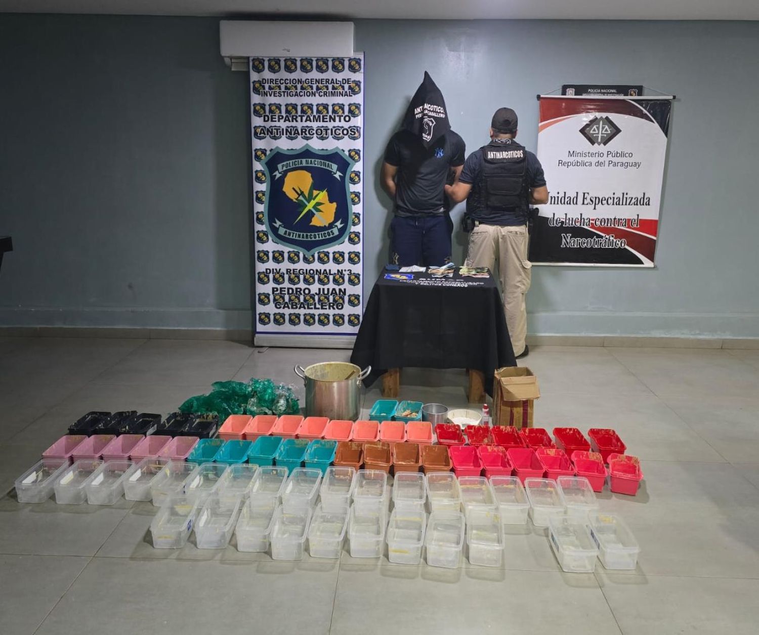 Allanan presunto laboratorio de drogas y detienen a un brasileño en Pedro Juan
