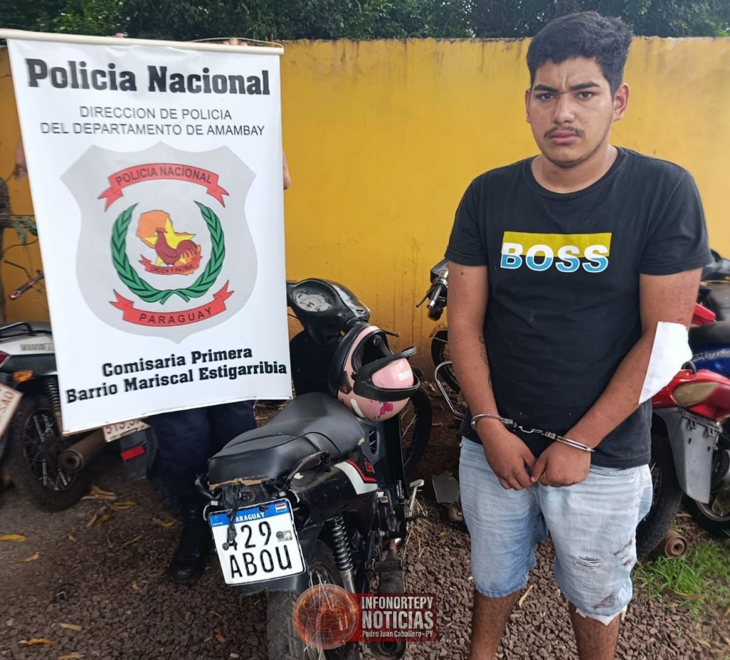 Brasileño aprehendido tras persecución sobre la línea internacional en Pedro Juan