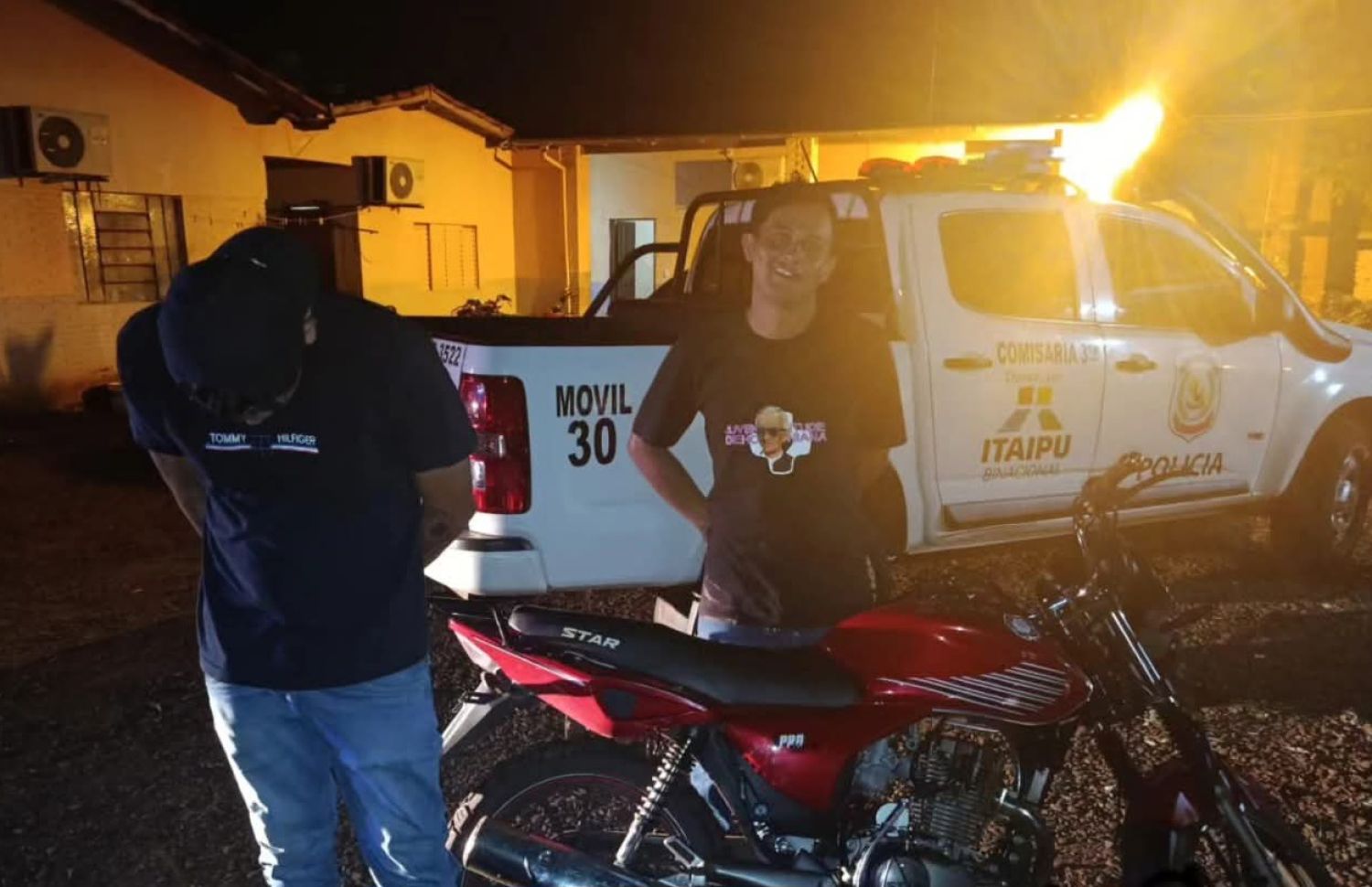 Aprehenden a dos personas por exposición al peligro en el tránsito e incautan motocicleta en Pedro Juan